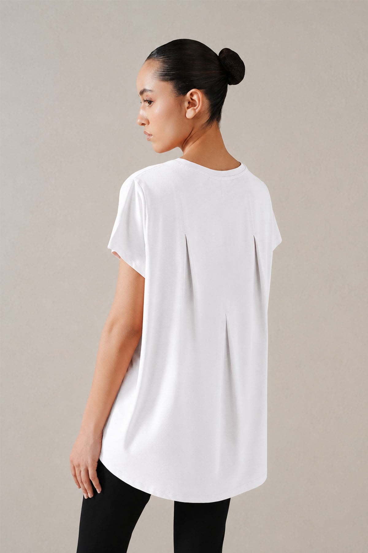 WOMEN SPLIT MESH TEE