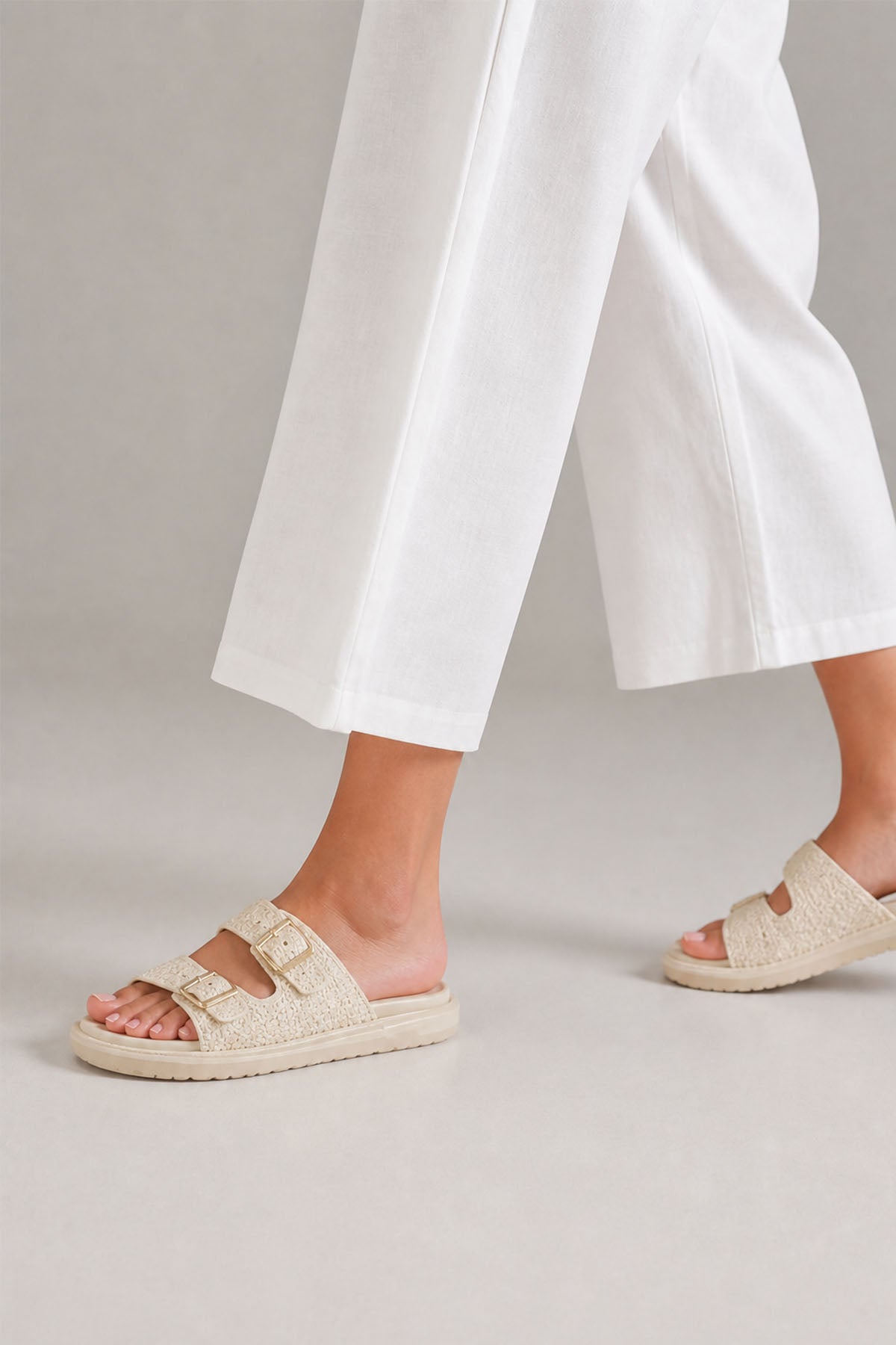 DOUBLE BUCKLE SLIDES