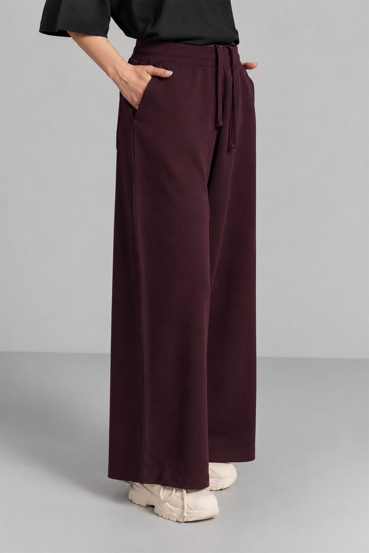 MOVE WIDE TROUSERS-DOUBLE KNIT