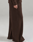 PLEATED WIDE LEG PANT - DOUBLE KNIT