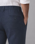 ELASTICATED PANTS-LINEN BLEND