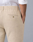 ELASTICATED PANTS-LINEN BLEND