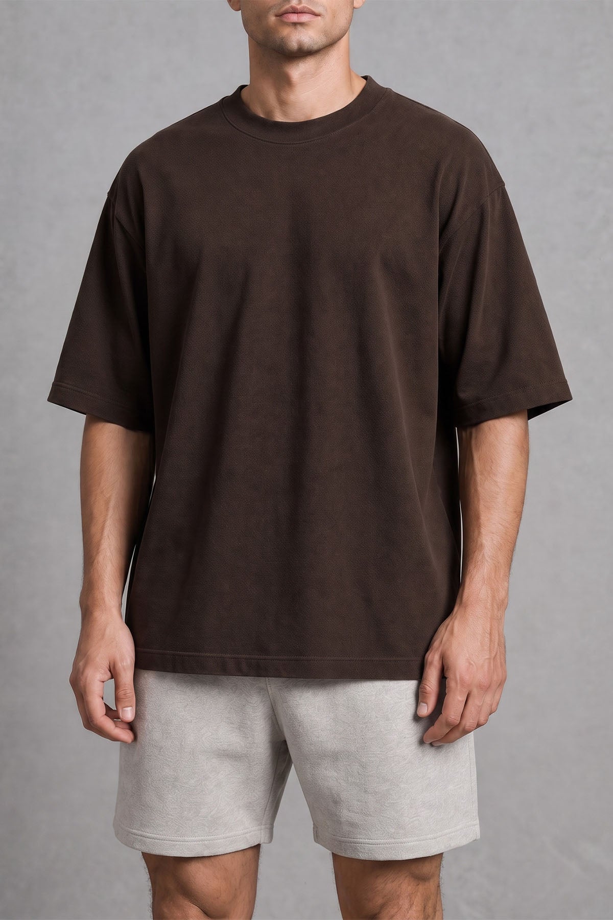 MEN OVERSIZED DOUBLE KNIT T-SHIRT