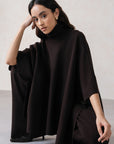 CAPE-SLEEVE KNIT SET
