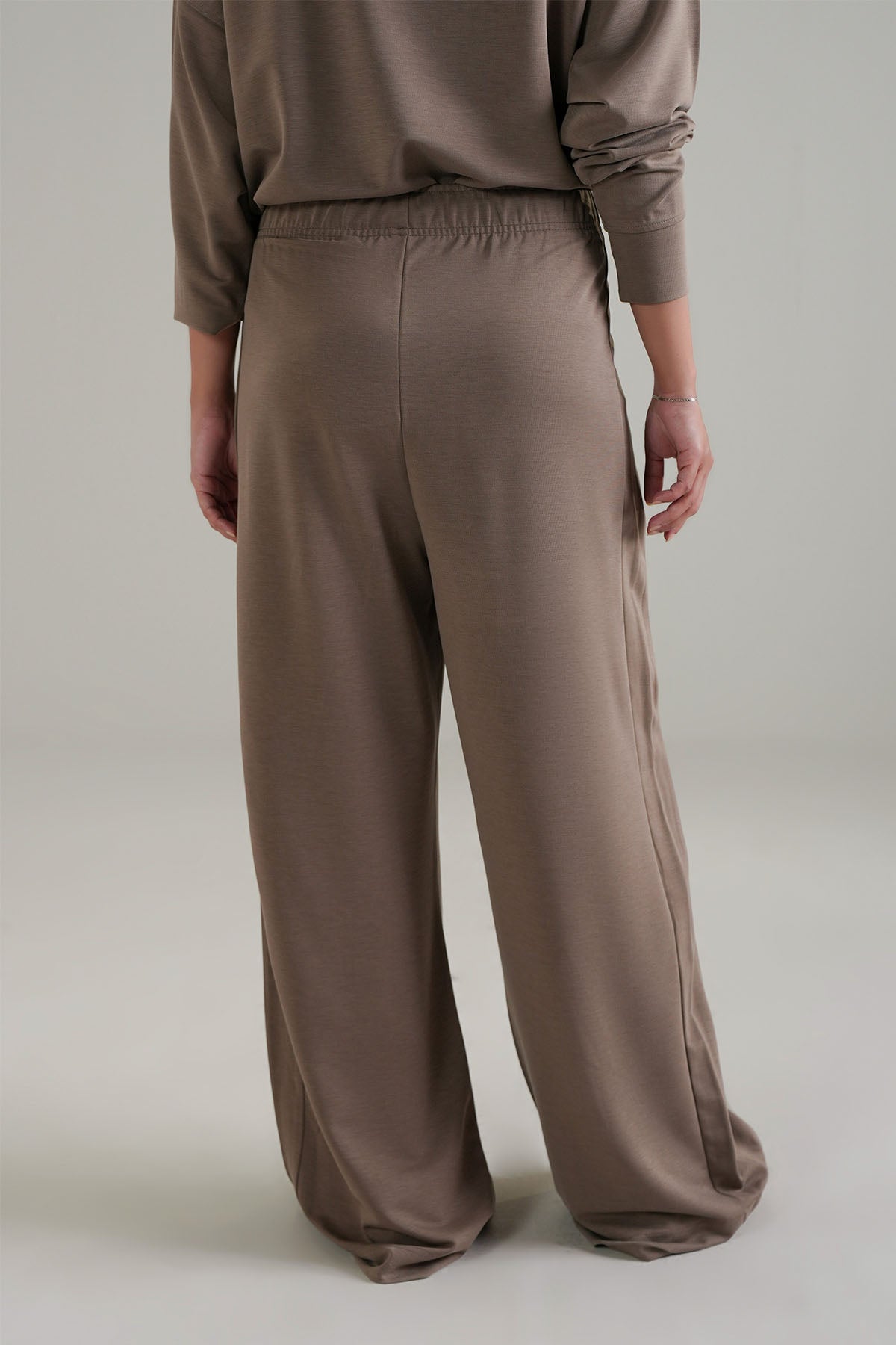 TEXTURED WIDE RELAXED PANTS - CLOUDLUX