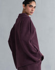 V NECK COLLAR SWEAT-CLOUDLUX