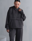 TEXTURED PULLOVER HOODIE-CLOUDLUX