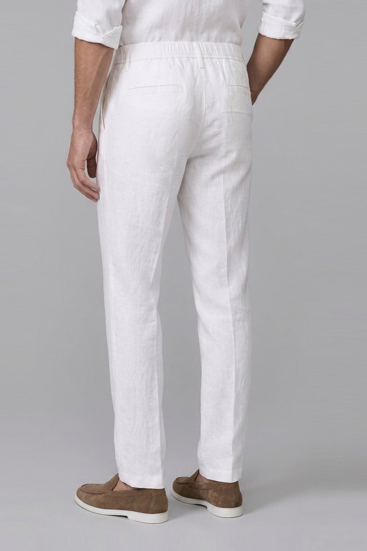 ELASTICATED PANT- 100% LINEN