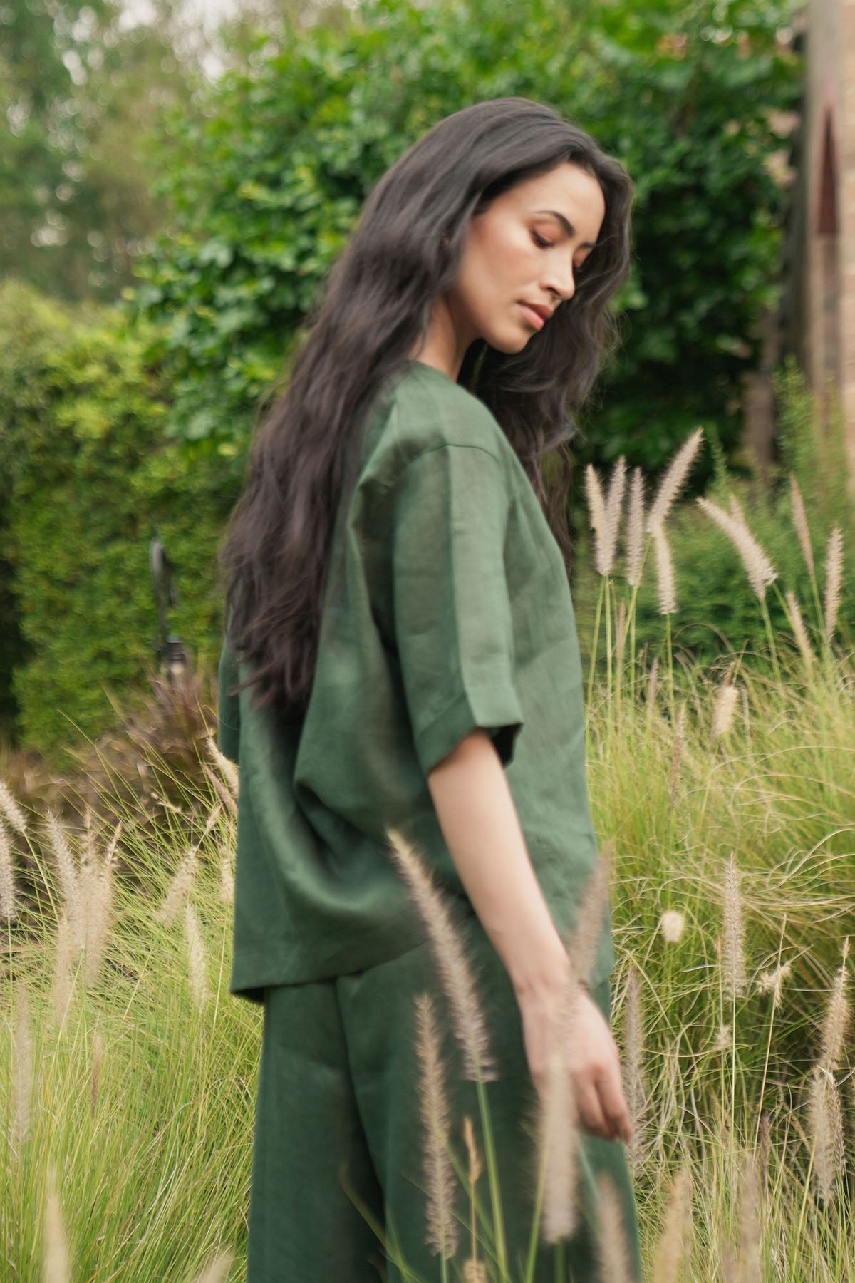 CROPPED PANTS- 100% LINEN