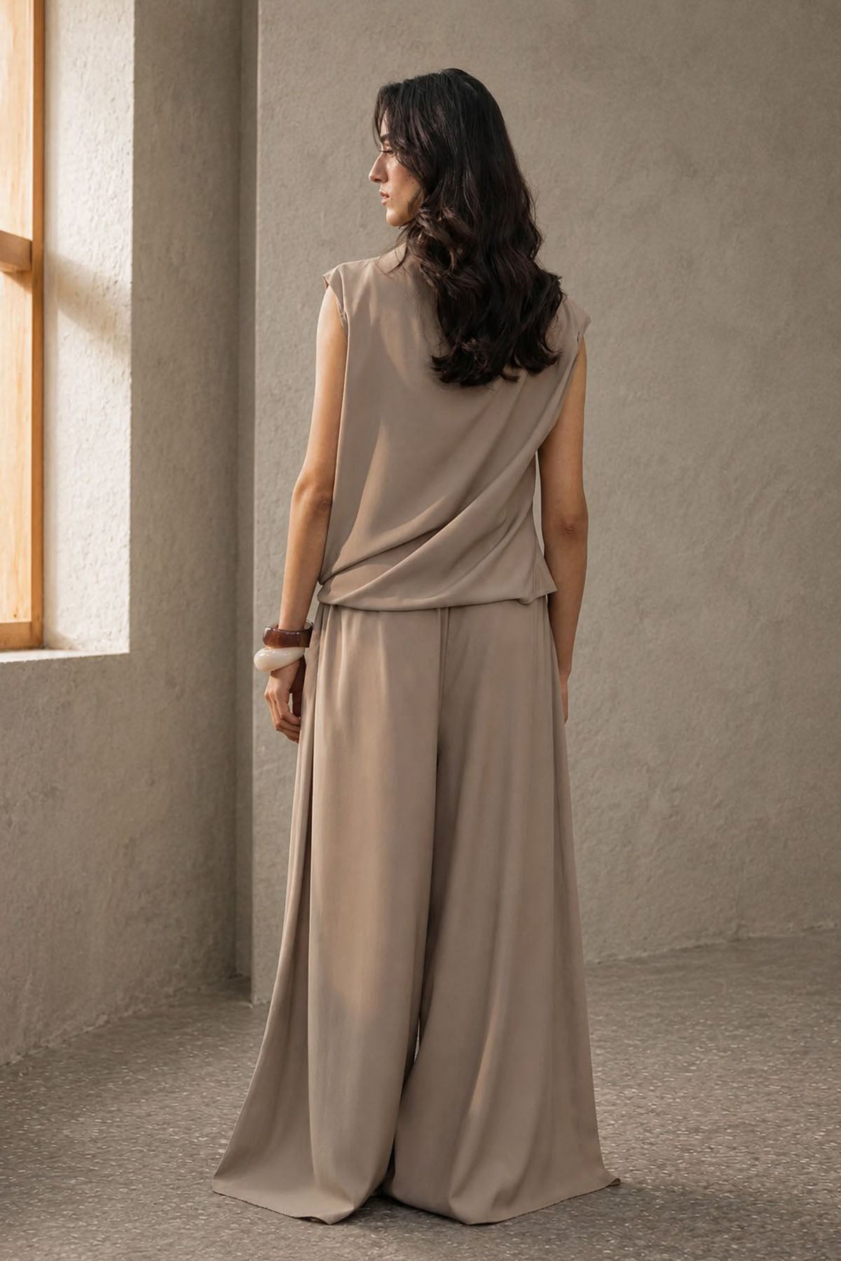 PULL ON WIDE LEG PANTS