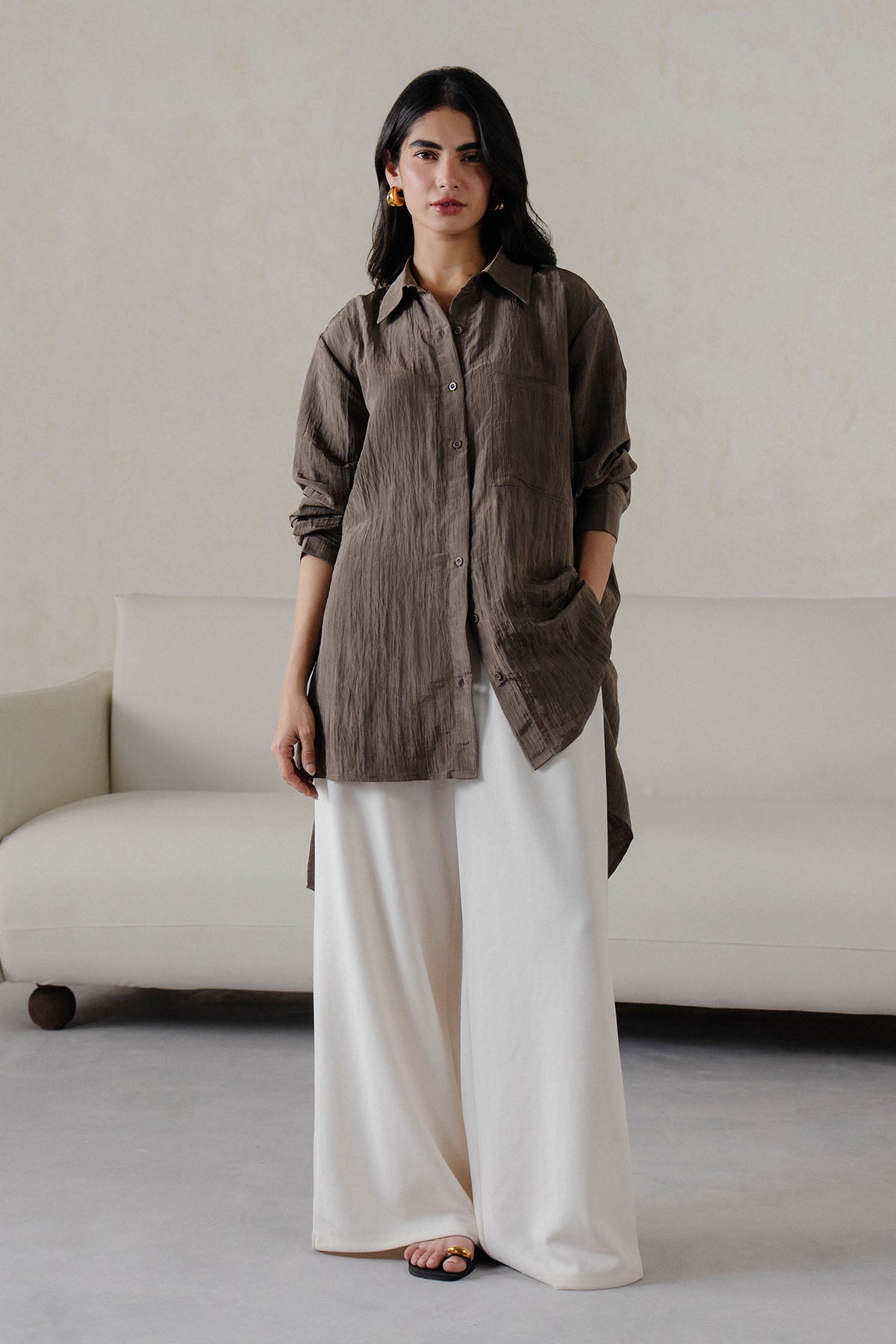 TEXTURED LONG TUNIC
