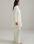 ELASTICATED RELAXED PANTS-100% LINEN