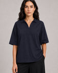 OPEN COLLAR POLO-DOUBLE KNIT