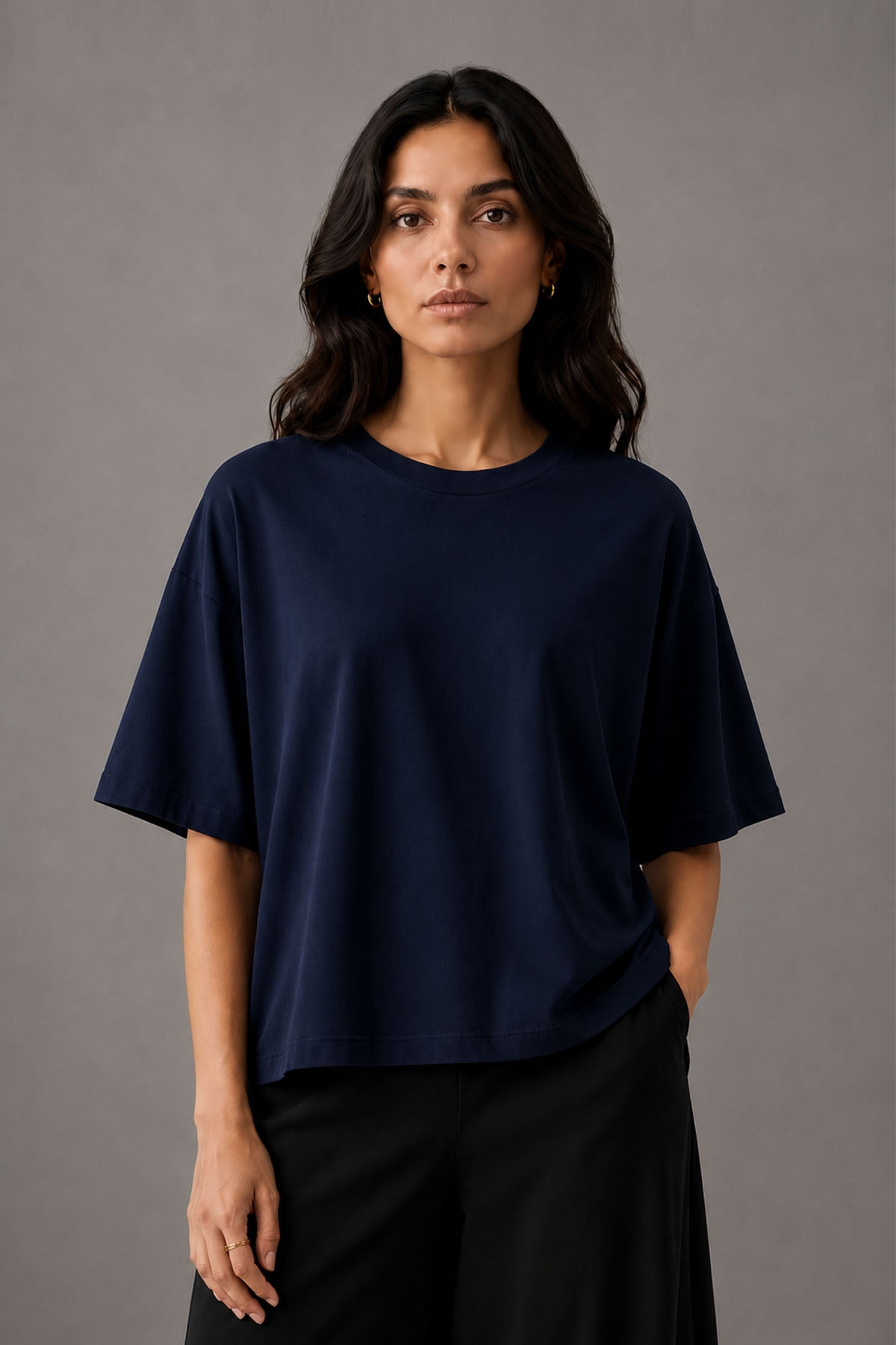 BOXY T-SHIRT CREW SUPIMA COTTON