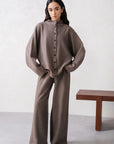 BUTTON-UP KNIT SET