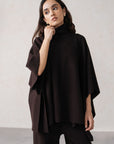 CAPE-SLEEVE KNIT SET