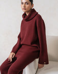 COWL NECK KNIT SET