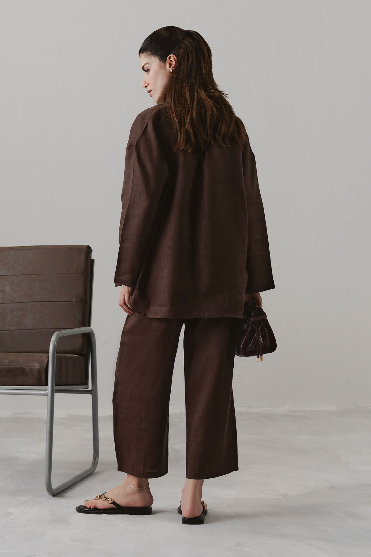 HALF PLACKET SHIRT 100% LINEN