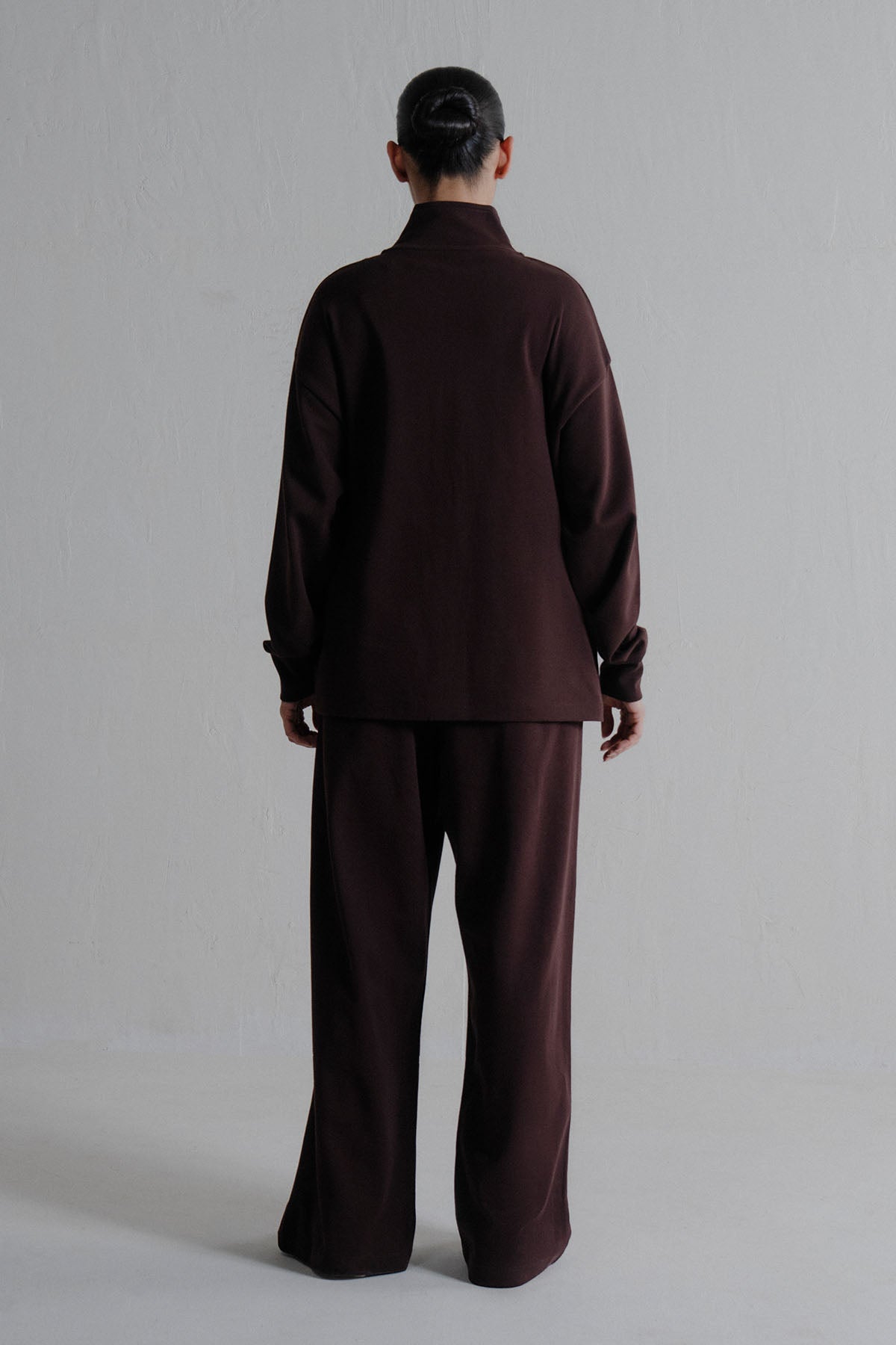 MOCK NECK ZIPPER -DOUBLE KNIT