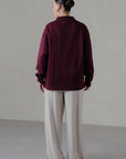 MOCK NECK ZIPPER -DOUBLE KNIT