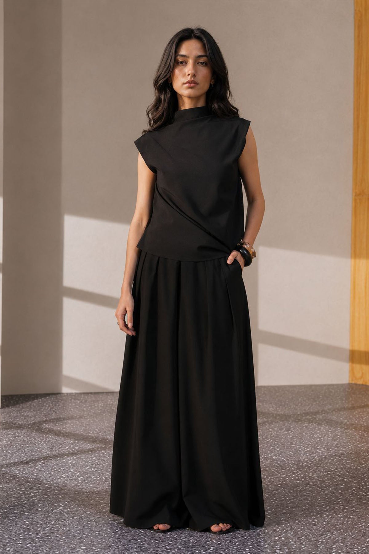 PULL ON WIDE LEG PANTS
