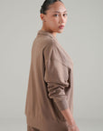 OPEN COLLAR TOP-DOUBLE KNIT