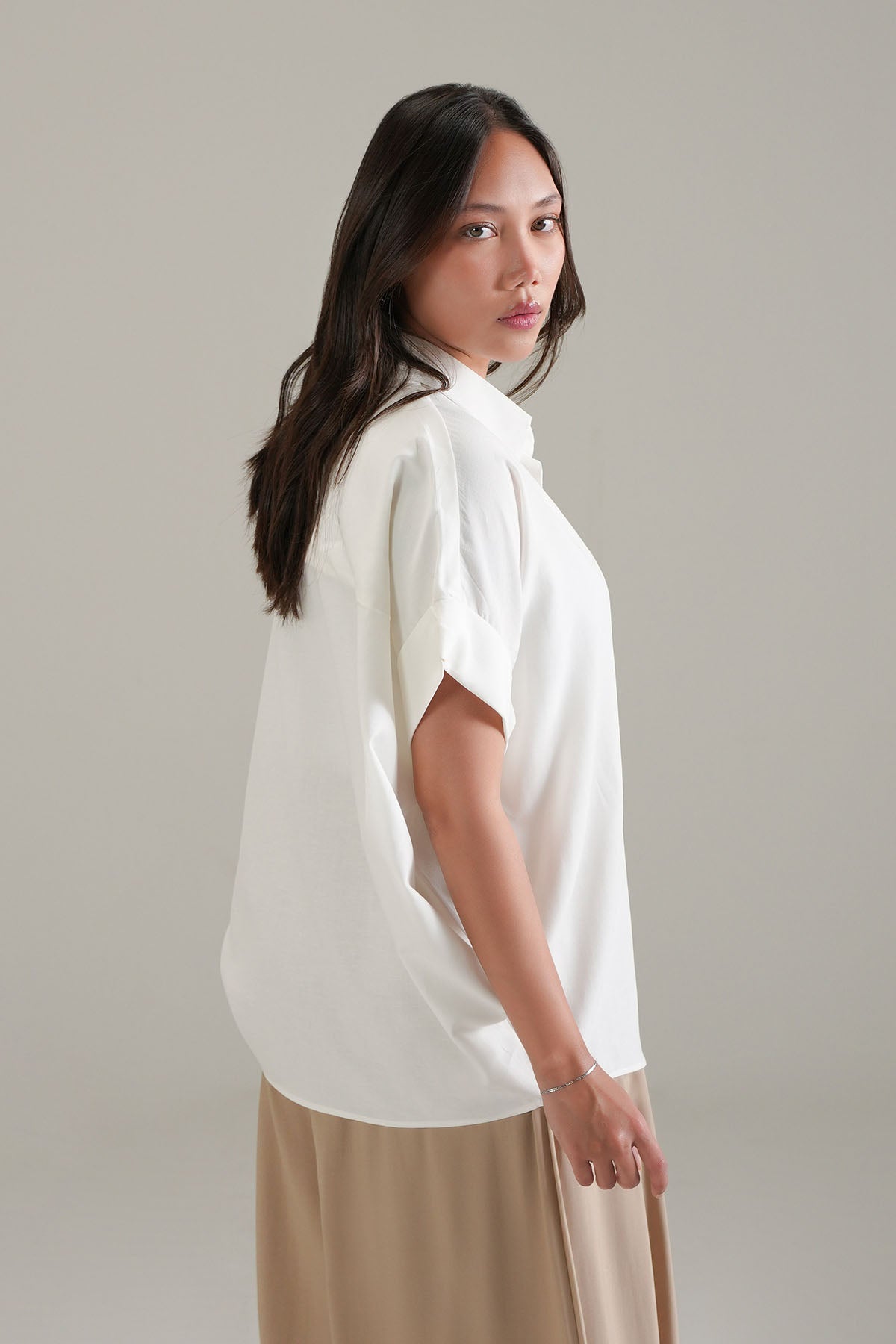 LINEN BLEND RELAXED TOP