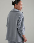 TEXTURED QUARTER ZIPPER-CLOUDLUX