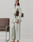 HALF PLACKET SHIRT 100% LINEN