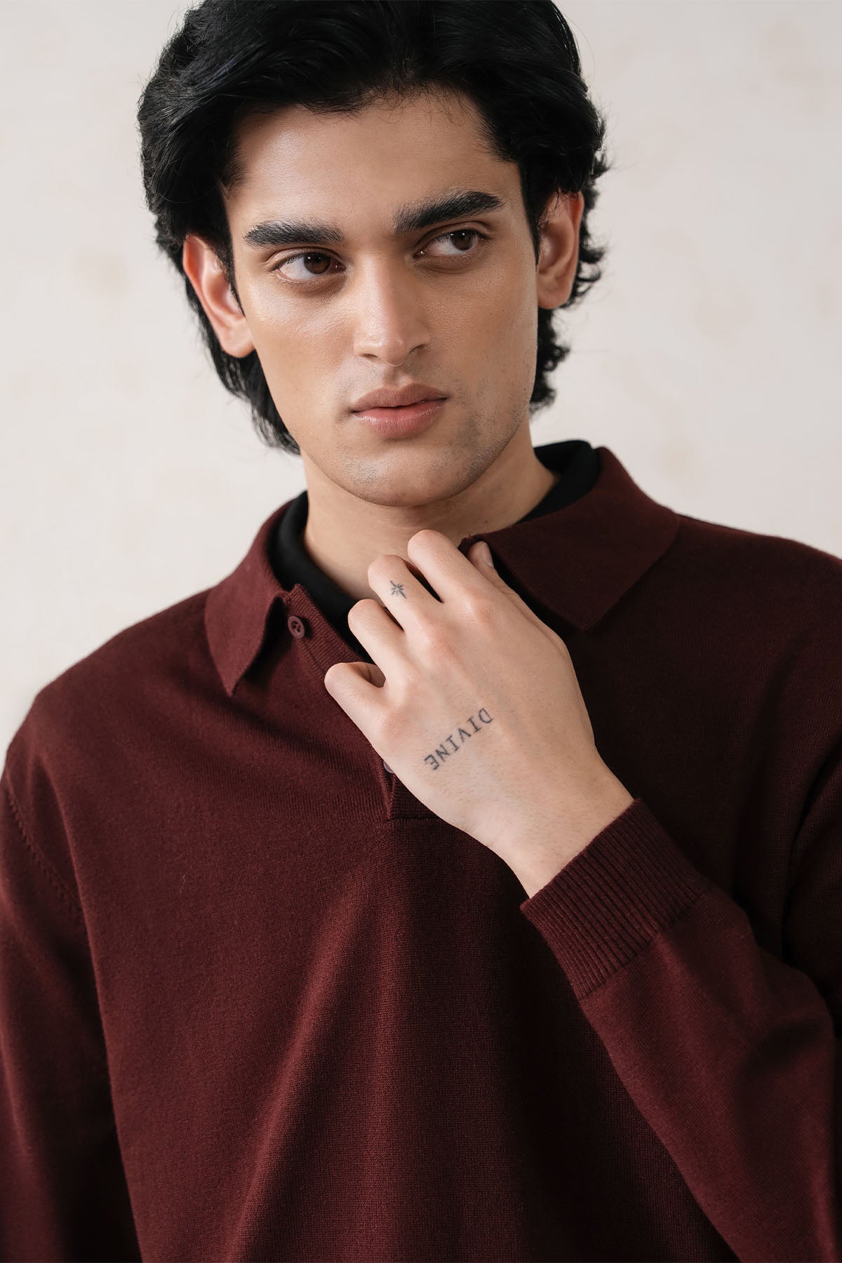 REFINED POLO SWEATER