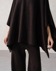 CAPE-SLEEVE KNIT SET