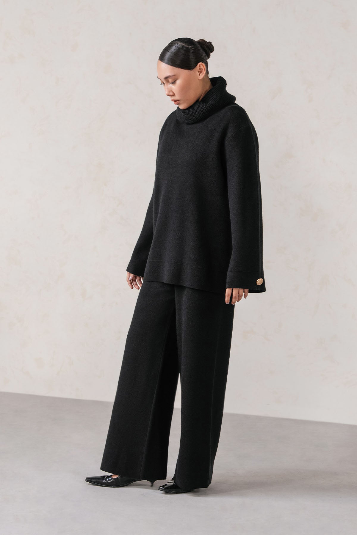 COWL NECK KNIT SET