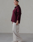 MOCK NECK ZIPPER -DOUBLE KNIT