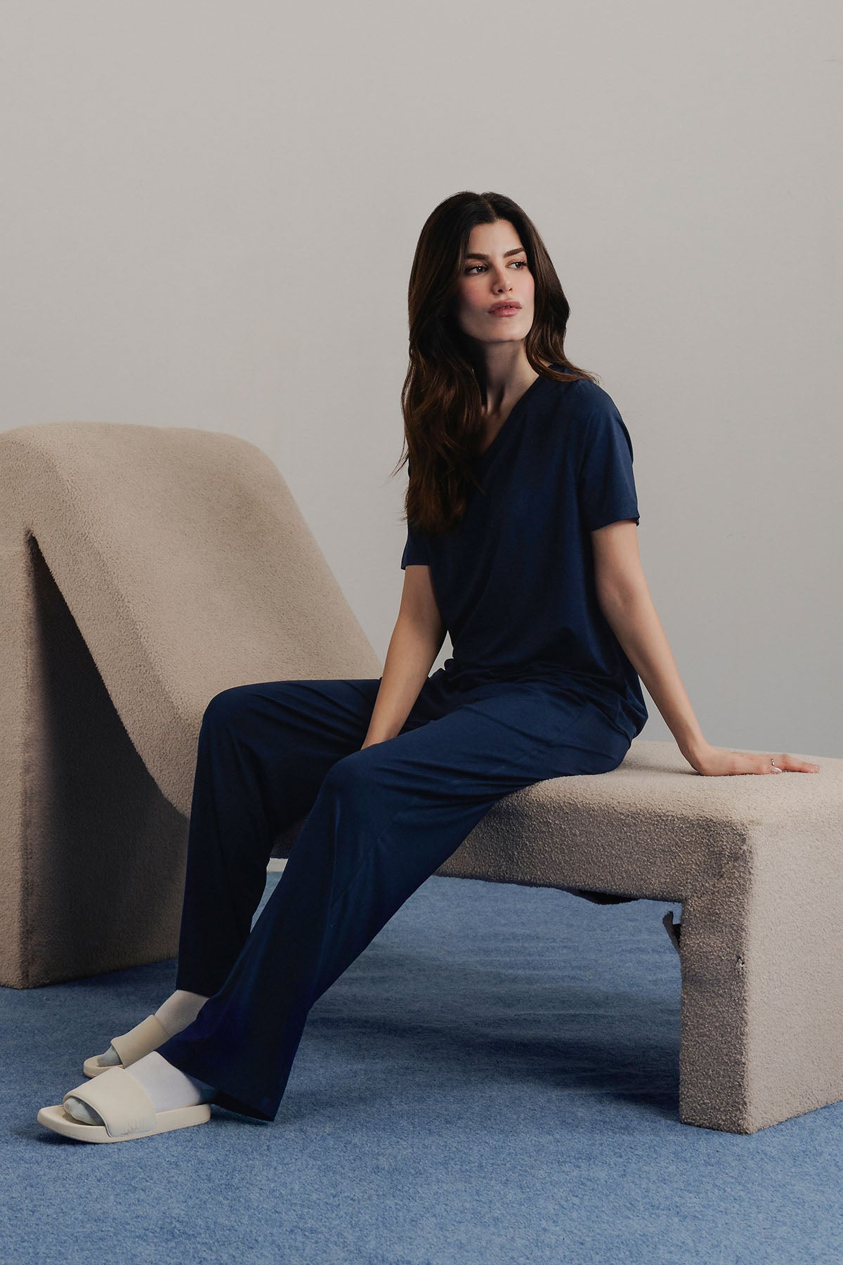 WOMEN V-NECK NIGHTSUIT CLOUDLUX