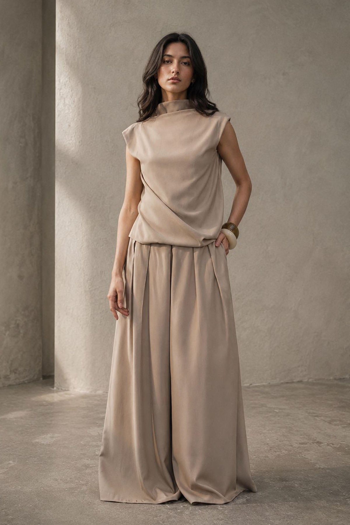 PULL ON WIDE LEG PANTS