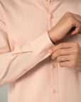 BAND COLLAR LINEN SHIRT