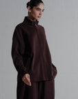 MOCK NECK ZIPPER -DOUBLE KNIT