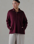 MOCK NECK ZIPPER -DOUBLE KNIT