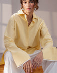 RELAXED DOUBLE CUFF SHIRT-POPLIN