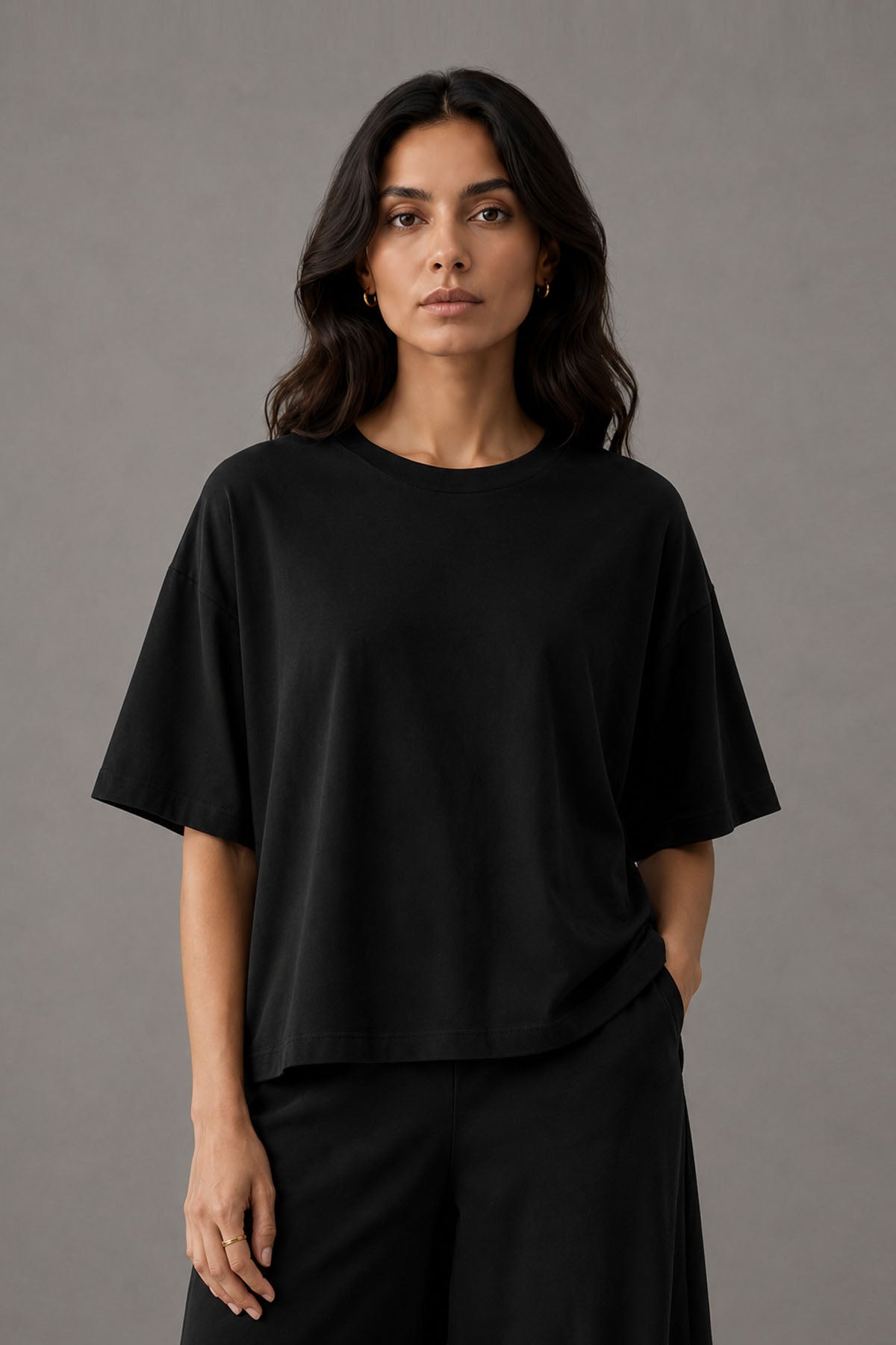 BOXY T-SHIRT CREW SUPIMA COTTON