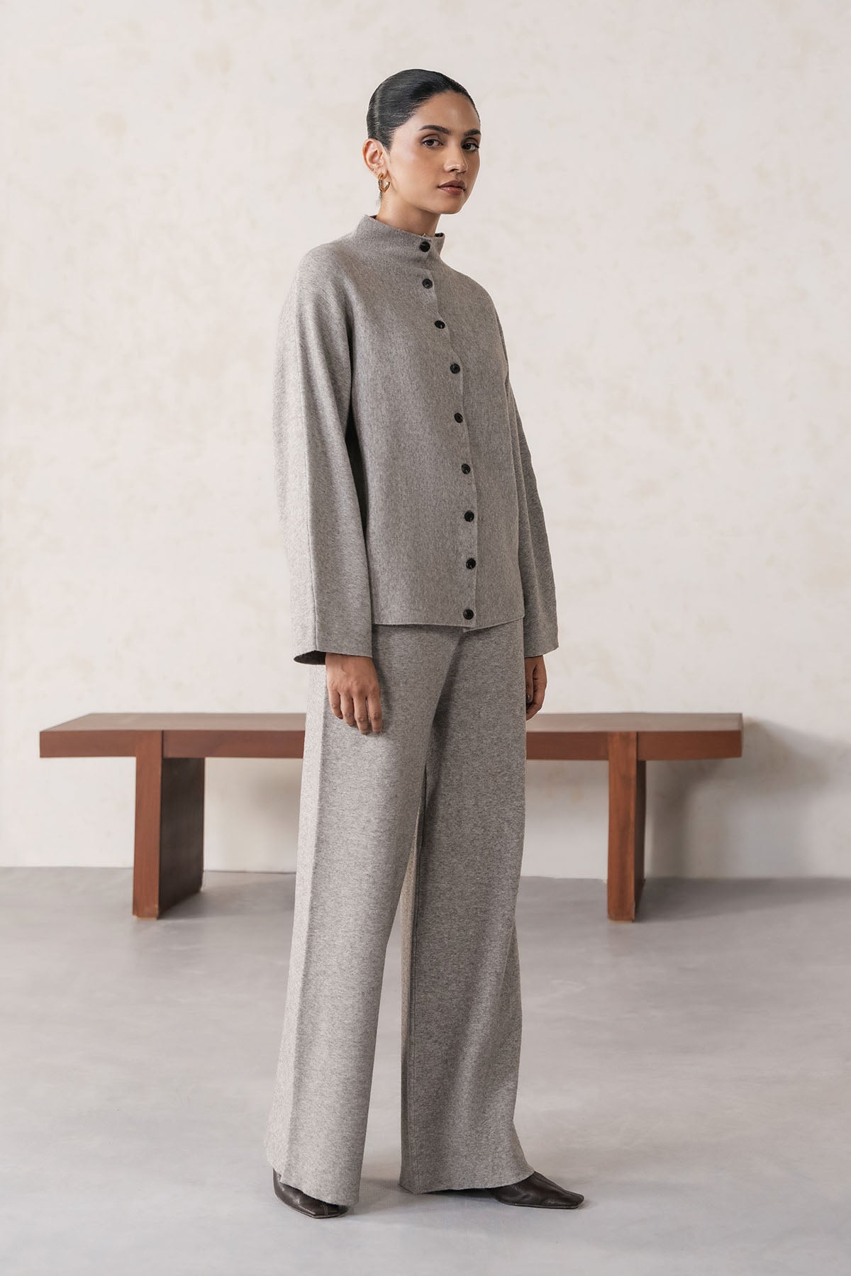 BUTTON-UP KNIT SET