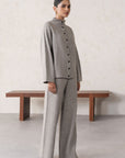 BUTTON-UP KNIT SET