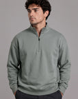 BOXY QUARTER ZIPPER-DOUBLE KNIT