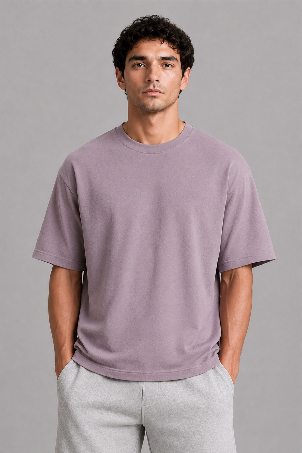MEN OVERSIZED DOUBLE KNIT T-SHIRT