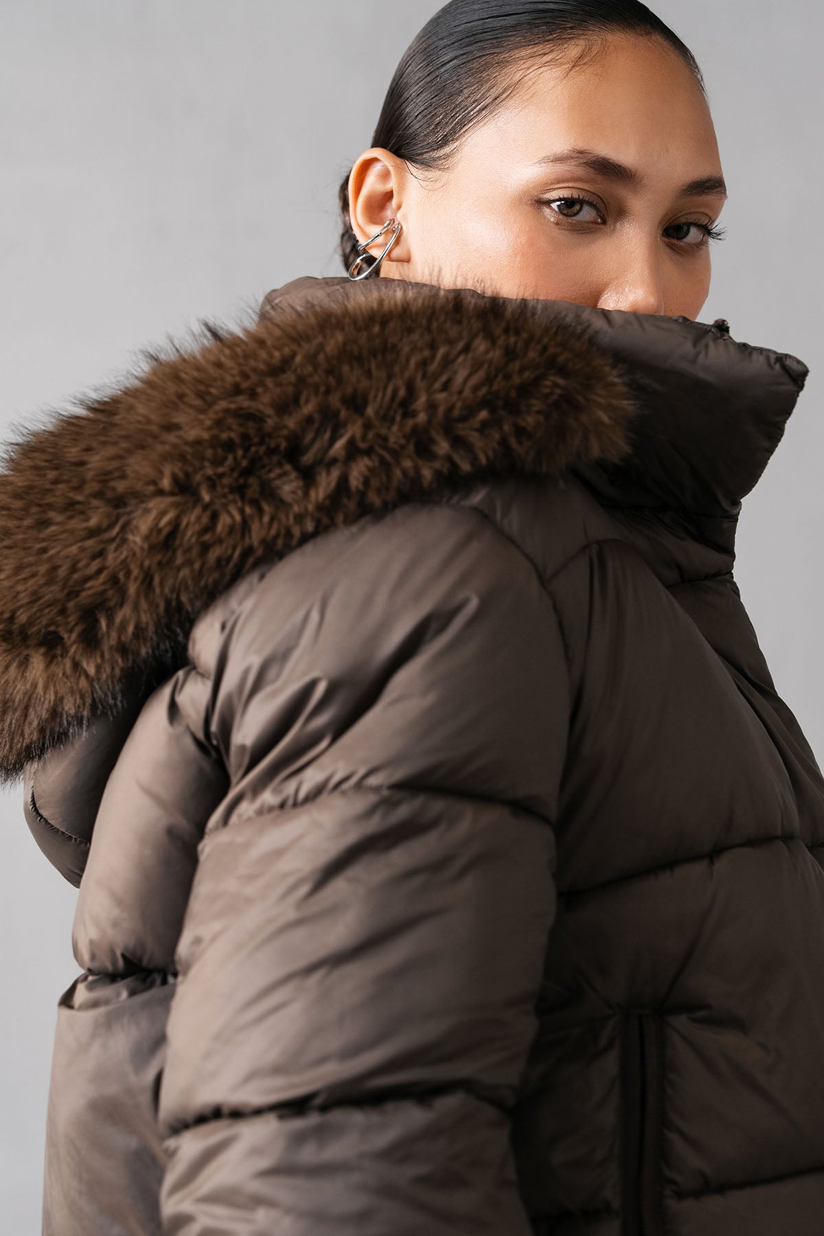MOCK NECK PUFFER JACKET