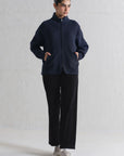 BRUSHED SCUBA ZIP UP JACKET