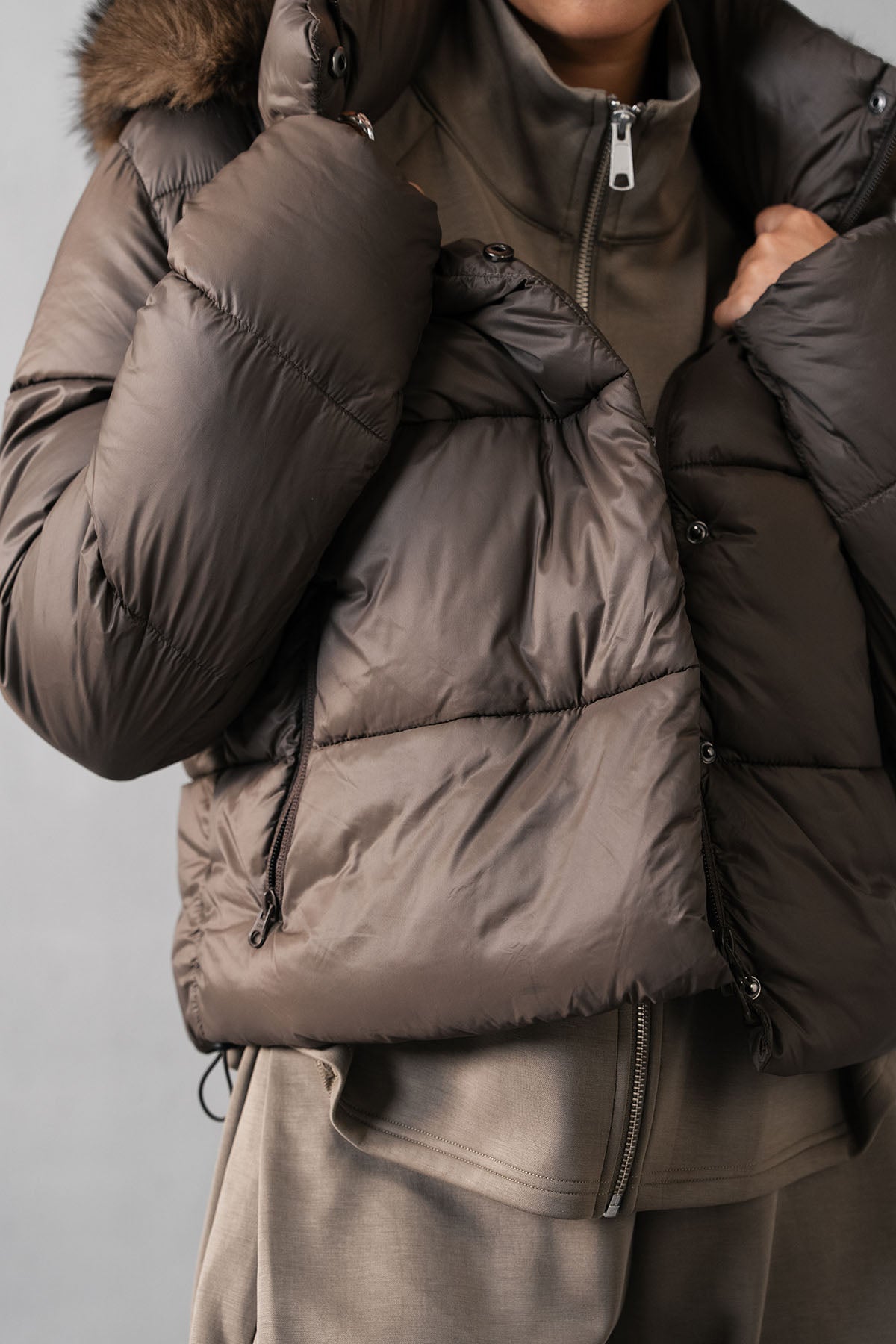 MOCK NECK PUFFER JACKET