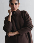 BRUSHED SCUBA ZIP UP JACKET