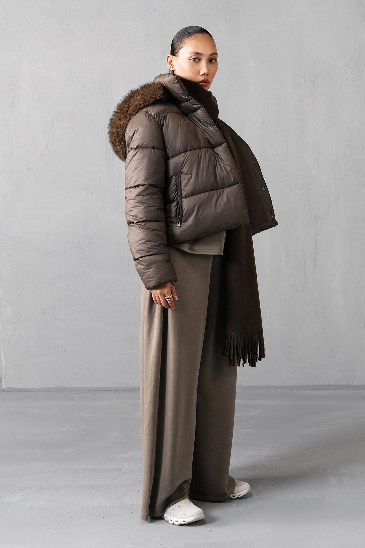 MOCK NECK PUFFER JACKET