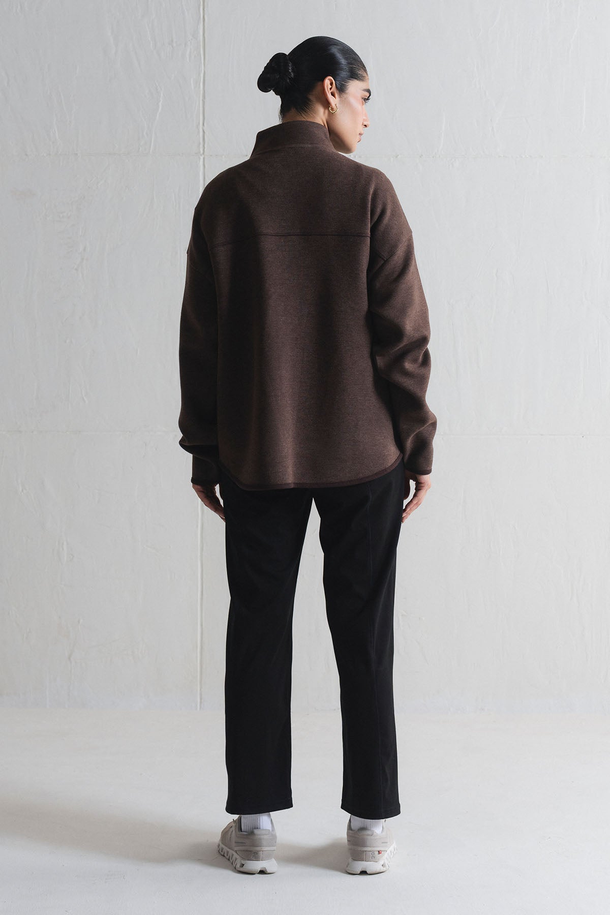 BRUSHED SCUBA ZIP UP JACKET